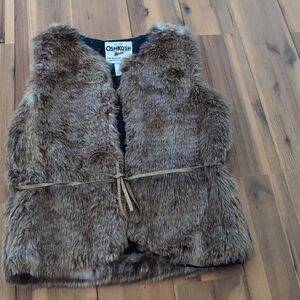 OshKosh B'gosh Brown Faux Fur Vest